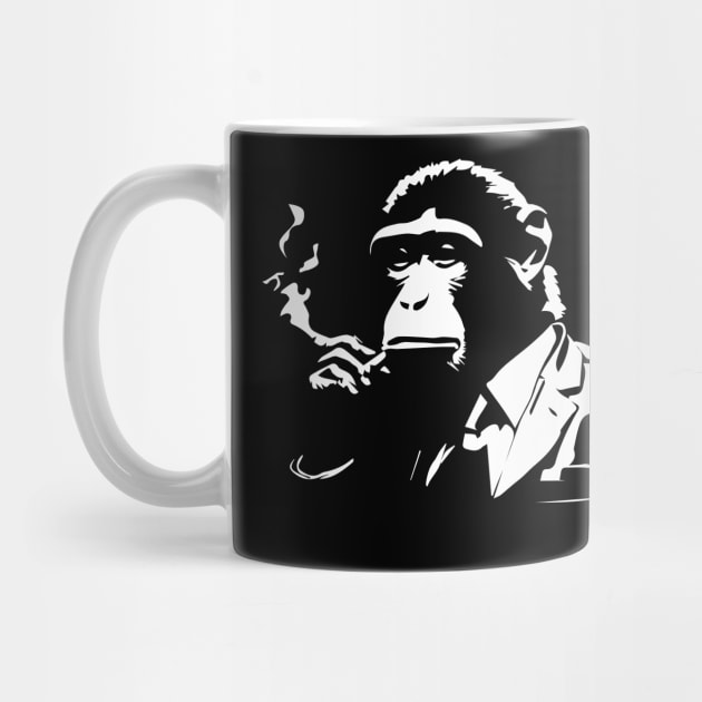 monkey smokes by lkn